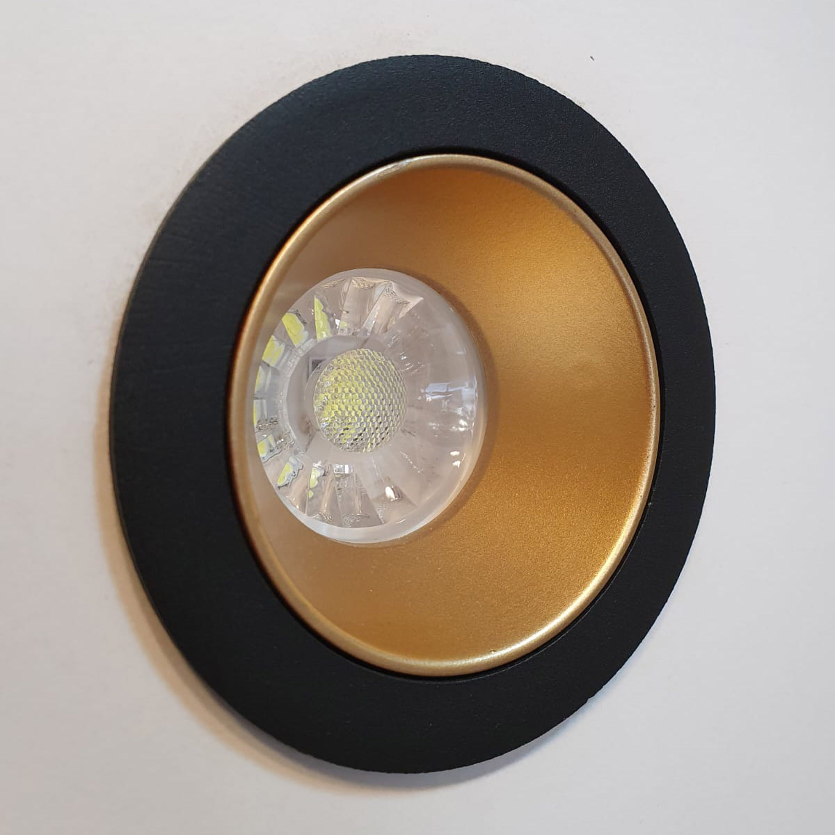 Buy ROUND ANTIGLARE FRAME - BLACK/MATT GOLD Online | Construction Finishes | Qetaat.com